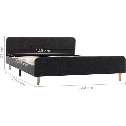 VidaXL okvir za krevet od jute tamnosivi 140 x 200 cm Slike