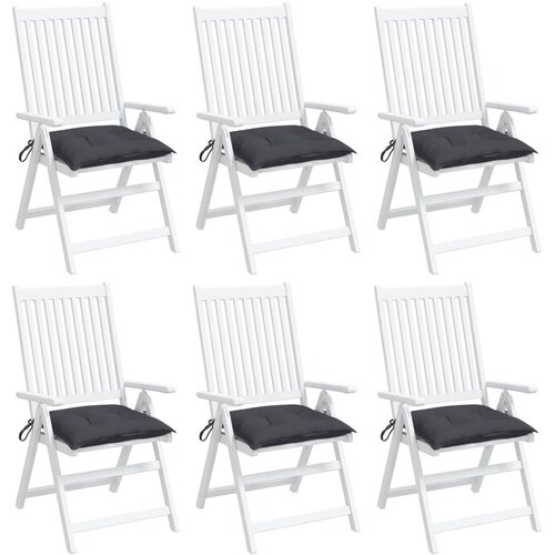  Jastuci za stolice 6 kom antracit 50x50x7 cm od tkanine Oxford Slike