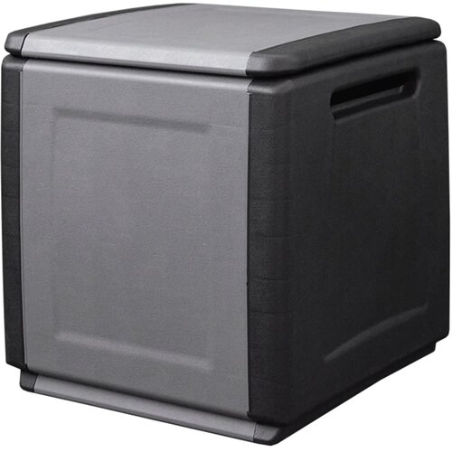 vidaXL Vrtna kutija za pohranu 54 x 53 x 57 cm 130 L tamnosiva i crna Cijene