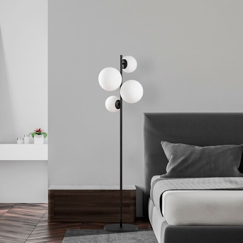 Opviq podna lampa Fazli-10521, 33 x 33 x 162 cm 4 x E14, Crna Cene