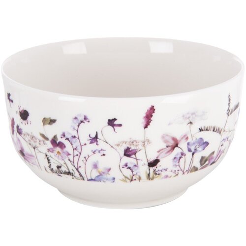Orion Bela/vijolična porcelanasta skledica za juho 500 ml Louka &amp;ndash; Slike