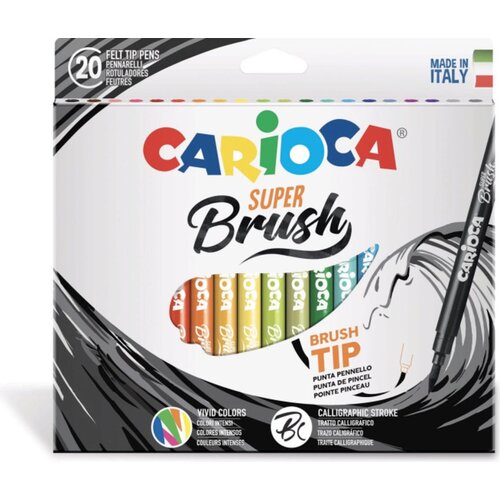 Carioca Super Brush Felt Tip Pens - 20 kos. Cene