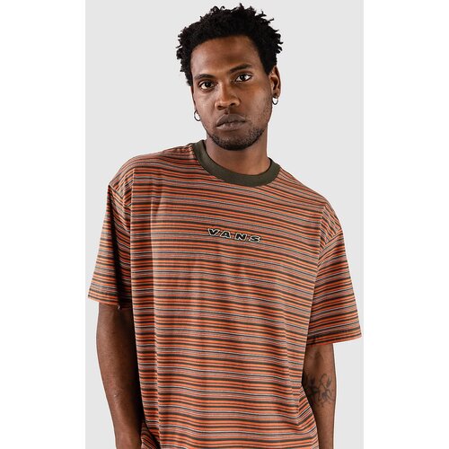 Vans Cameron Stripe Knit T-shirt obsidian fern / lgtbronze Cene