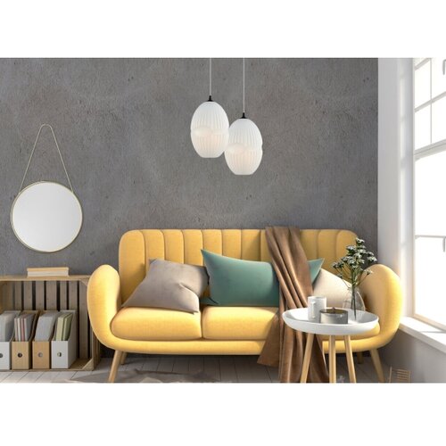  Klausen 111030 - Visilica na sajli ELLIPTIC 1xE27/11W/230V bela Slike
