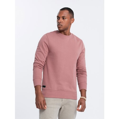 Ombre Men's BASIC cotton non-stretch sweatshirt - dark pink Cene