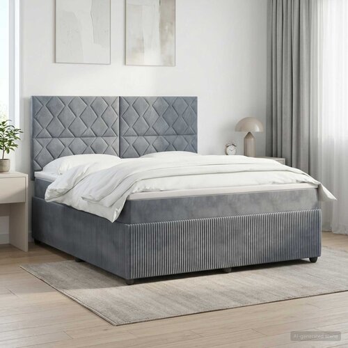  Boxspring krevet s madracem Tamnosiva 160 x 200 cm Bar&scaron;un Cijene