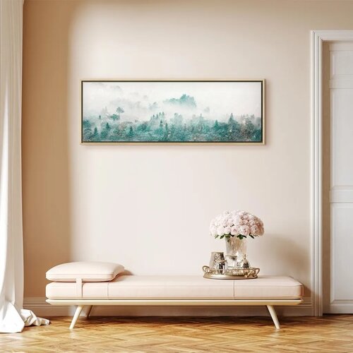  Slika - Turquoise Valley (1 Part) Narrow 120x40 U prirodnom drvenom okviru Slike