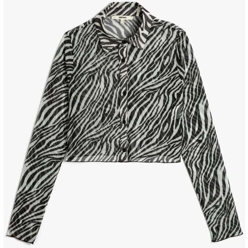 Koton Women's Black Patterned Shirt Slike