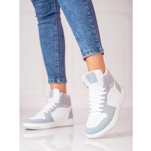 TRENDI high white and blue women's sneakers Slike