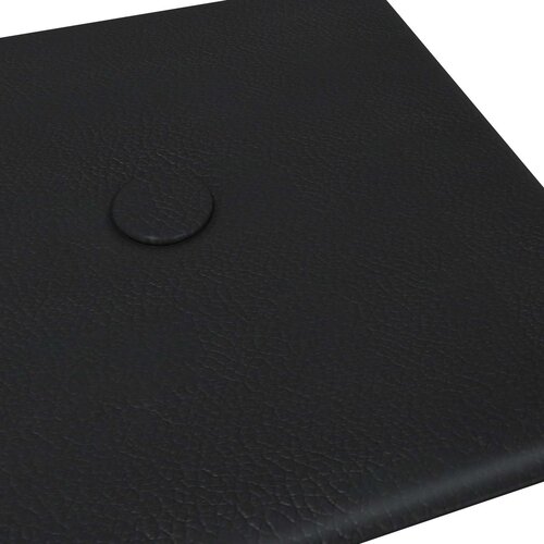  Zidna uzglavlja 12 pcs Crna 30 x 15 cm Lažna koža Slike