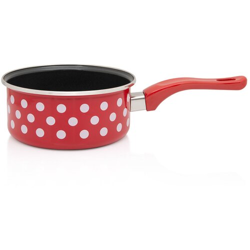 Metalac posuda 1 ručka standard dekor red dots 16cm / 1,50lit Cene