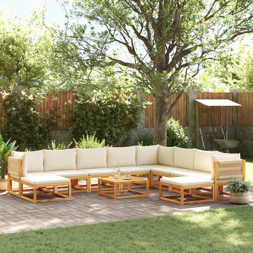 vidaXL 11-dijelni set vrtnih sofa s jastucima masivno bagremovo drvo Cijene