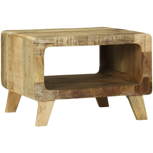 VidaXL Stolić za kavu 50x50x35 cm Masivno grubo drvo manga Slike