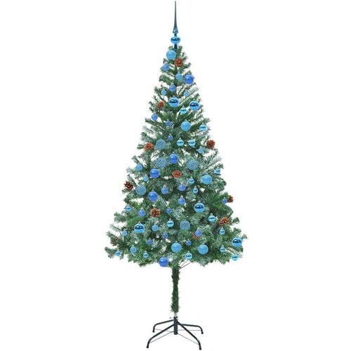 VidaXL Umjetno božićno drvce s stalakom Zelena 180 cm PVC i čelik Slike