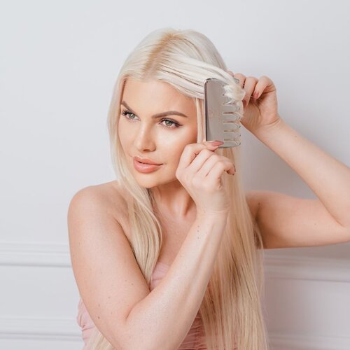 Crystallove Cryo Ice Comb pripomoček za masažo za lase in telo 1 kos Slike
