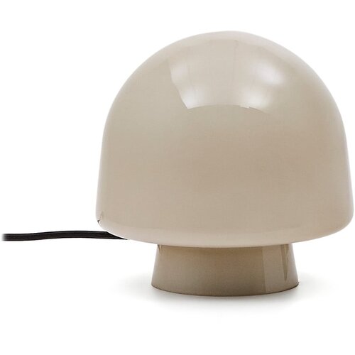 Kave Home Stolna lampa sivo-bež sa staklenim sjenilom (visina 20 cm) Reig &amp;ndash; Slike