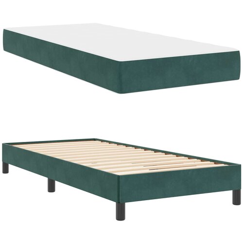  Krevet s opruga kutije Tamnozelena 100 x 200 cm tkanina Slike