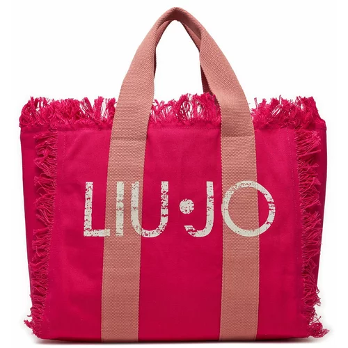 Liu Jo Ročna torba Shopping Logo Stamp VA4203 T0300 Deep Pink 82143
