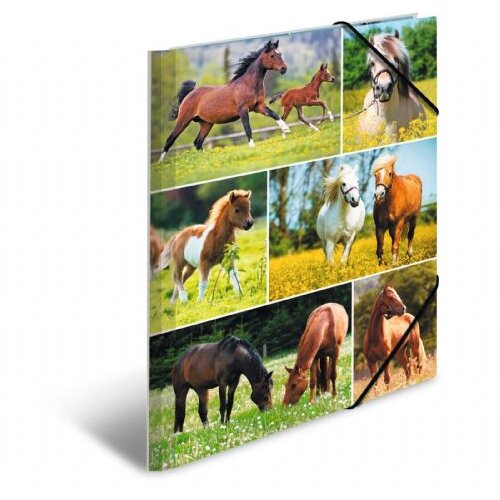 Herma mapa s klapo in elastiko Horse Meadow, A4 Slike