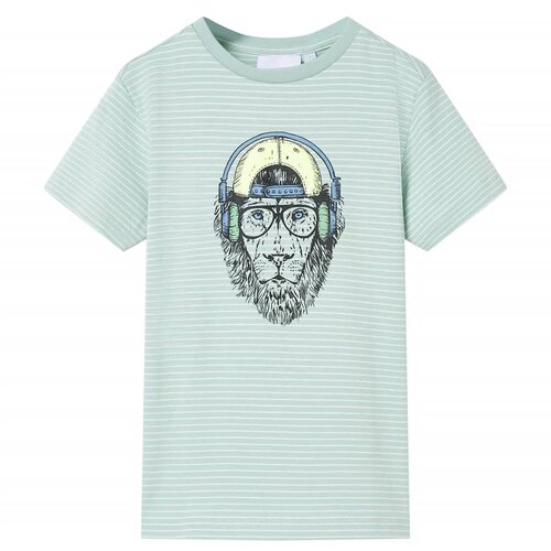 vidaXL Dječja majica kratkih rukava s prugama svijetla boja mente 140 Cijene