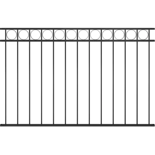 PANEL za ogradu čelični 1,7 x 1 m crni