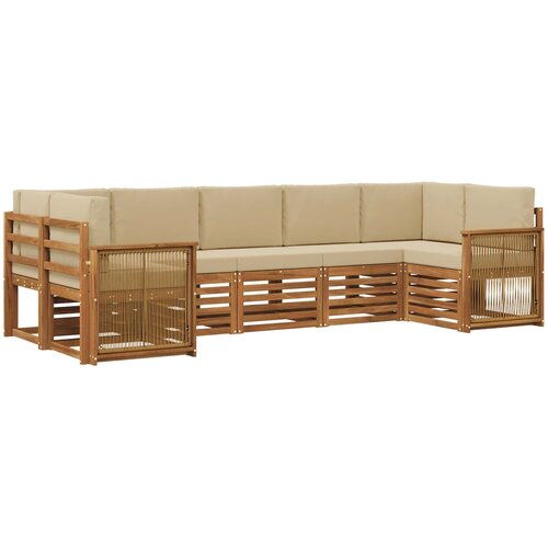  Set vanjskih sofa 6 kom. Prirodna Slike