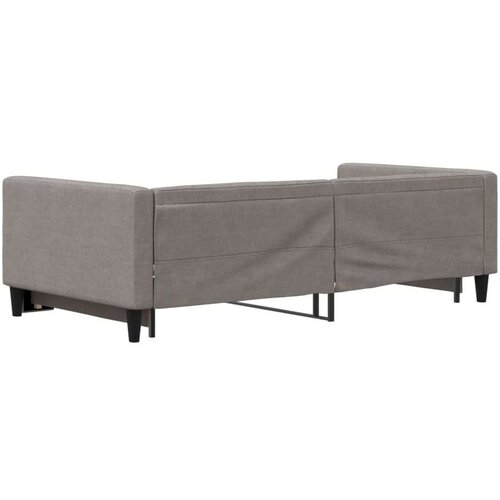  Dnevni krevet na razvlačenje smeđesivi 100 x 200 cm od tkanine Slike