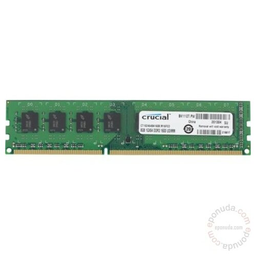 Crucial DIMM DDR3 8GB 1600MHZ , 1.5V CT102464BA160B ram memorija Slike