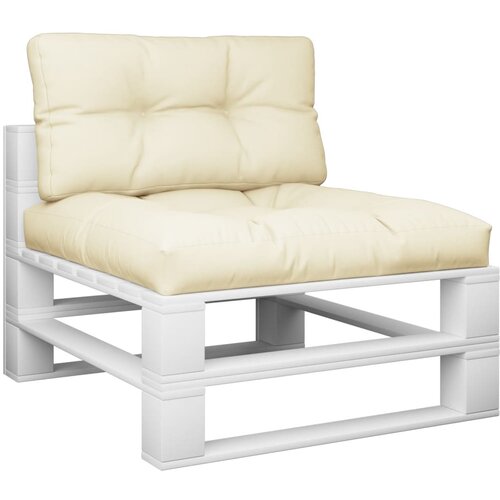 Jastuci za palete 2 kom krem od tkanine Krema 70 x 70 x 12 cm Slike