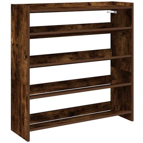 Maison Chic Regal za čevlje - Polica za čevlje dimljen hrast 80x25x81 cm inženirski les, (21776573) Slike