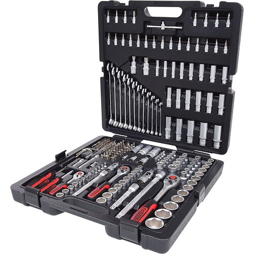 Ks Tools komplet nasadnih ključev 1/4&amp;#039;&amp;#039; + 3/8&amp;#039;&amp;#039; + 1/2&amp;#039;&amp;#039;, 216 kosov, kromirana povr&amp;scaron;ina, mat satinirana Slike