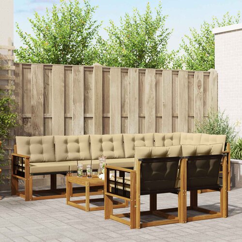  Set vanjskih sofa 9 kom. Prirodna i bež Cene