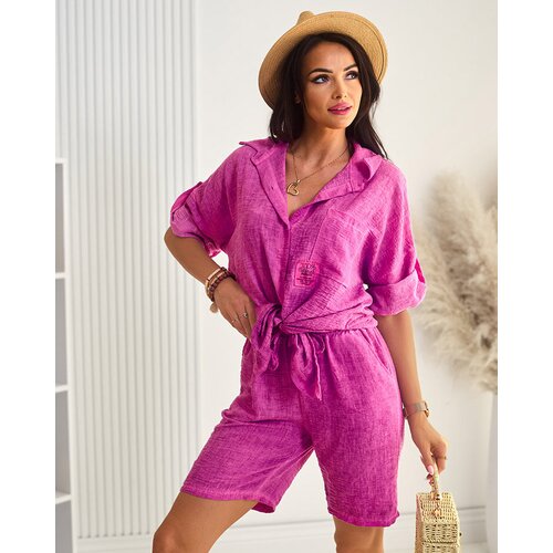 Resti Cotton and linen women's shirt set Cene