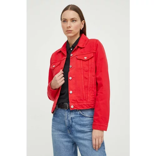Levi's Jeans jakna ženska, rdeča barva