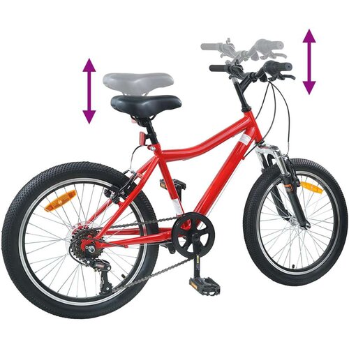  Dječji Bicikl 24 Inča 6-Speed za djecu od 8 do 12 godina Crvena - Crvena 24 inča Slike