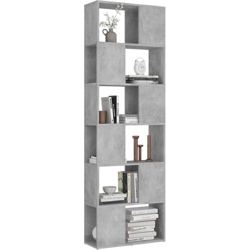  za knjige / pregrada boja betona 60x24x186 cm drvena Slike