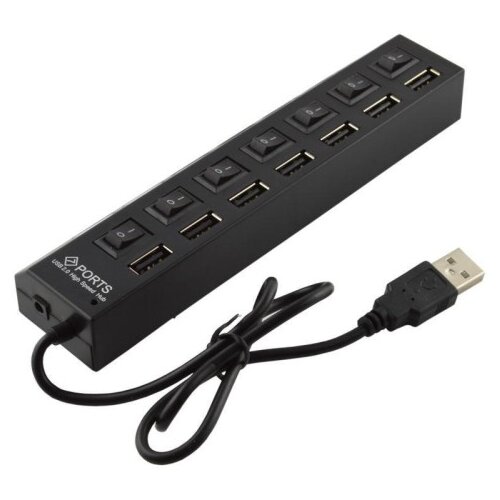 COREPARTS USB-A adapter/HUB na 7x USB-A 2.0, črn Cene