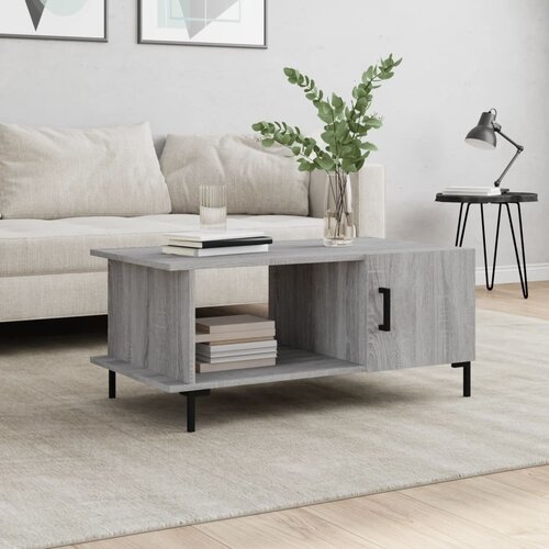 vidaXL Klubska mizica siva sonoma 90x50x40 cm inženirski les Cene