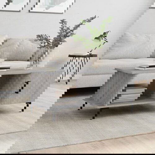 VidaXL Stolić za kavu boja hrasta 90x50x40 cm konstruirano drvo Slike
