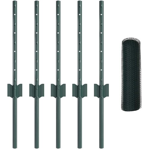  Heksagonalna ograda s stubom 10 x 0,4 m Čelik premazan PVC-om Slike