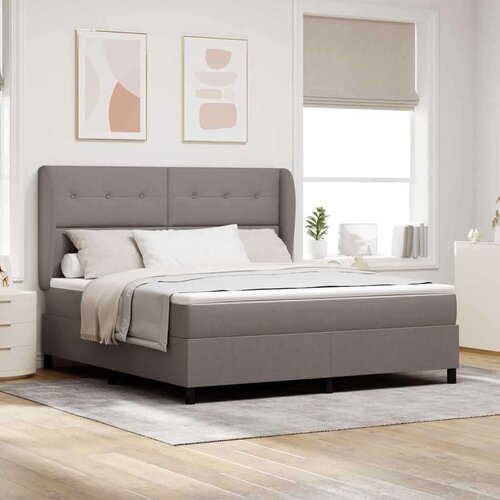 Box spring krevet Sivo-smeđa 180 x 200 cm tkanina - Sivo-smeđa 180 x 200 cm S gumbima Cijene