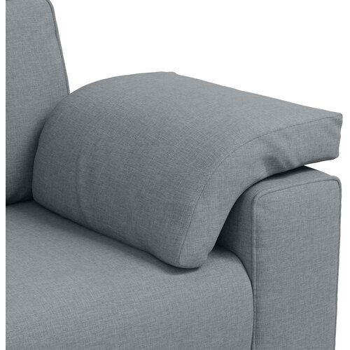 SOFA 3 pcs Svijetlo siva 219 x 80 x 82 cm Platnasta tkanina Slike