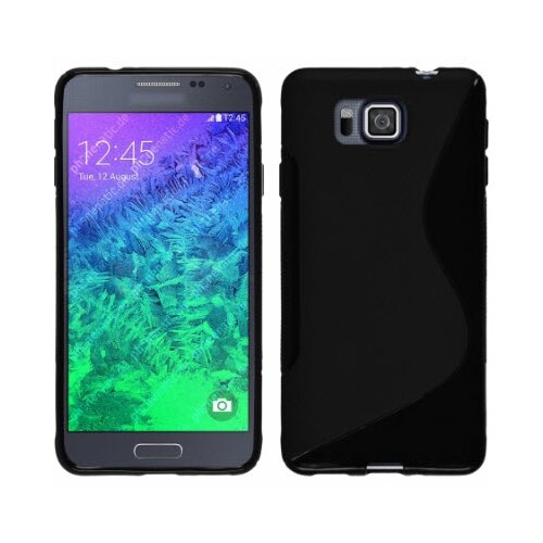  Gumijasti / gel etui S-Line za Samsung Galaxy Alpha - črni Cene