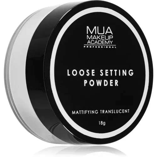 MUA Makeup Academy Matte transparentni puder v prahu za mat videz 16 g