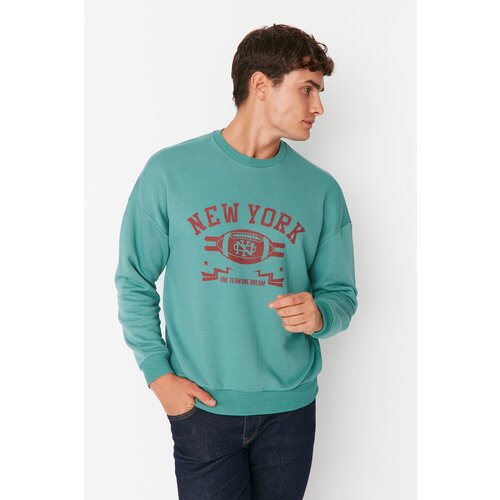 Trendyol Sweatshirt - Green - Regular Slike