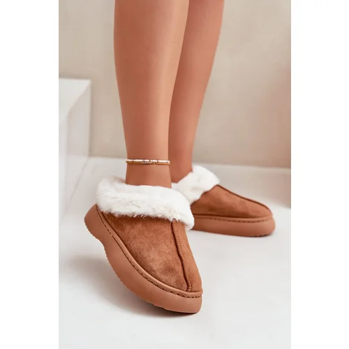 FK1 Women's Slippers With Fur Camel Zinntia