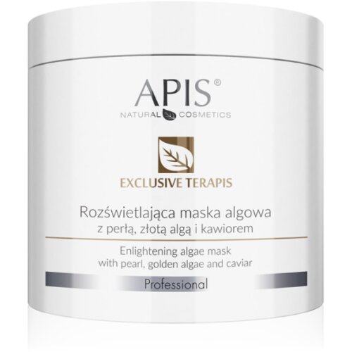 Apis Natural Cosmetics exclusive terapis - maska od algi za posvetljivanje kože sa biserom, zlatnim algama i kavijarom - 200 g Slike