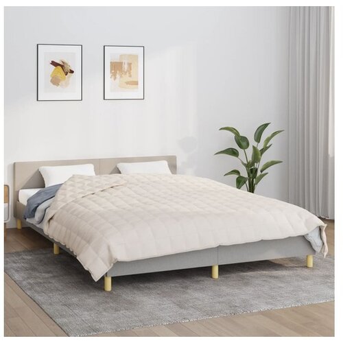  Obtežena odeja svetlo krem 200x225 cm 13 kg blago Cene