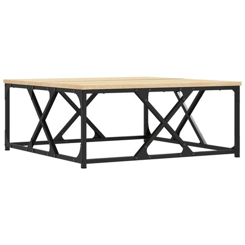 Maison Chic Klubska mizica - kavna mizica - Nizka mizica sonoma hrast 70x70x30 cm inženirski les, (21752765) Slike