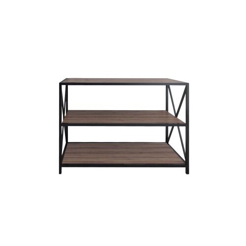 Woody Fashion Polica Zena Walnut Black Slike